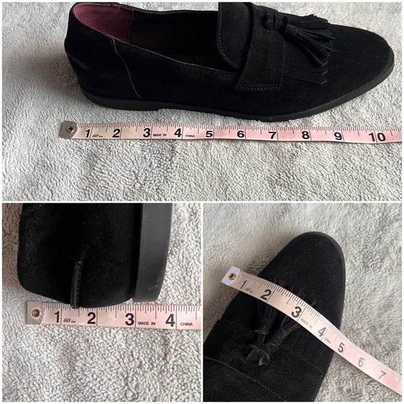 Franco Sarto Jolie Suede Leather Kiltie Tassel Loafer Flats Black Sz 9 - Picture 12 of 12